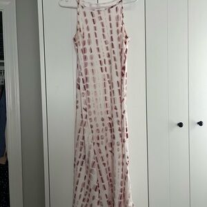 Women’s Sleeveless Printed Maxi Dress - Pink Pattern